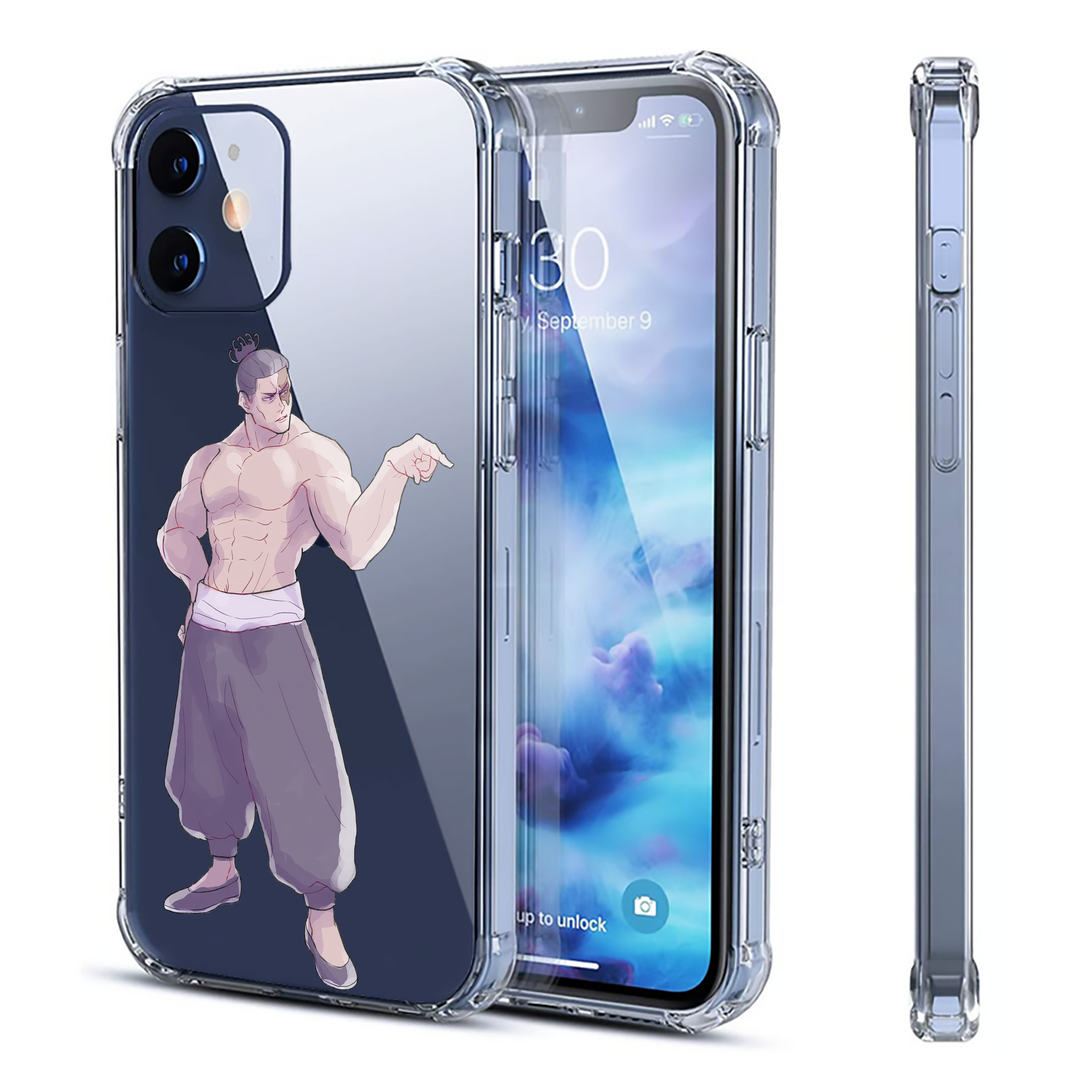 （画像用） 呪術廻戦 Jujutsu Kaisen 【iPhone 12シリーズ対応】透明スマホケース（クリアソフトケース）